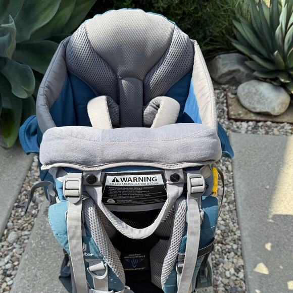 Deuter Kid Comfort 2 Aqua Blue Framed Child Carry Backpack Toddler Travel - Picture 4 of 11